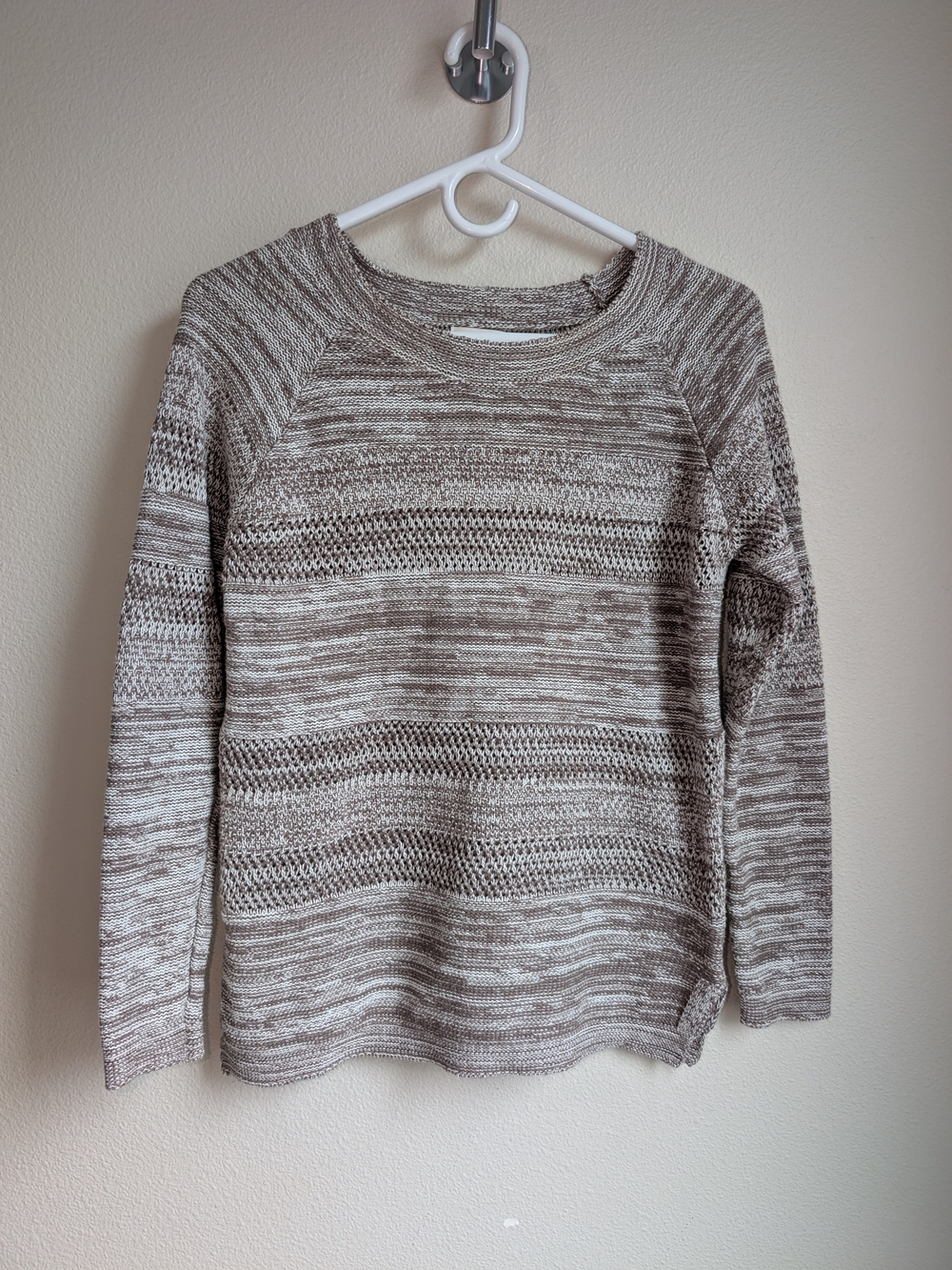 St. Johns Bay Cozy Neutral Marled Knit Sweater Size S